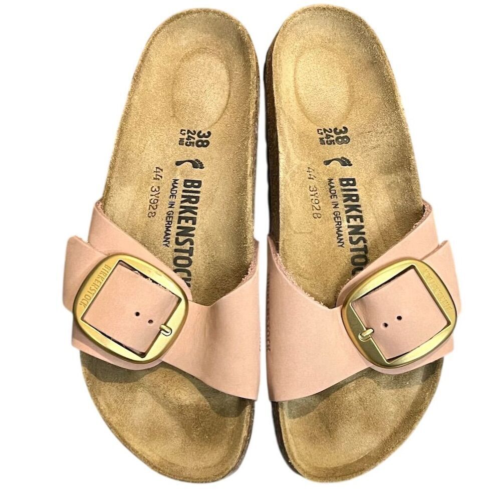 Birkenstock Madrid Big Buckle Women's Sandals Soft Pink 7 Leather Summer Spring - Picture 2 of 12
